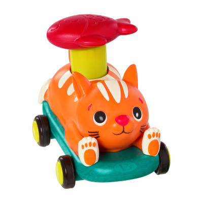 Развивающая игрушка Battat Машинка инерционная серии Лапкомобили - Котик, оранжевый (BX2486Z) Винница - изображение 2