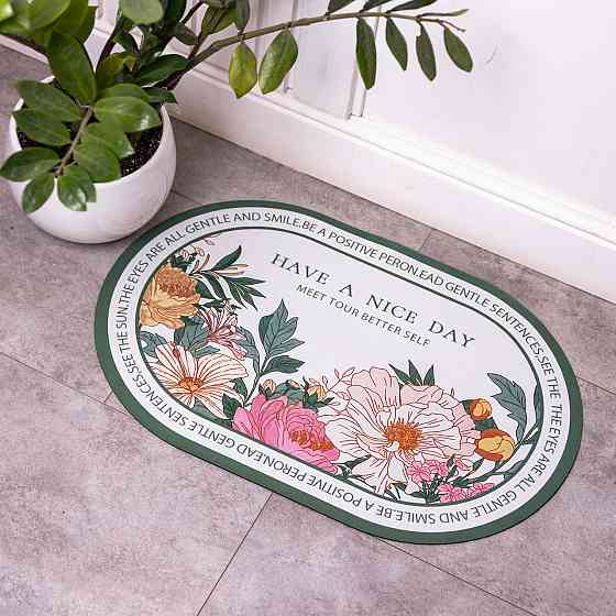 Диатомитовый овальный коврик для дома Have A Nice Day 38×58 (см) влаговпитывающий коврик для кухни ванны и туалета HP-42-59 Киев