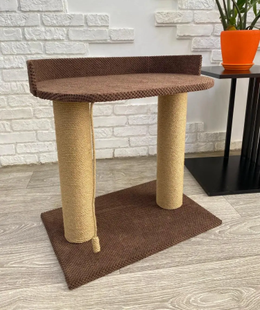 Кігтеточка з великою лежанкою для кішок, дряпка для котів 61×60×40 см Київ - фото 7