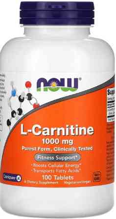 L-Карнітин  Now Foods Carnitine Tartrate 1000mg 100 tabs Київ
