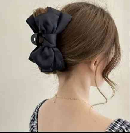 Заколка-крабик "Бант" Чорний Сміла