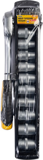 Набір насадок торцевих MASTERTOOL CRV 1/2" 8-19 мм тріскачка 72Т 11 шт 78-1311 Рівне - фото 8