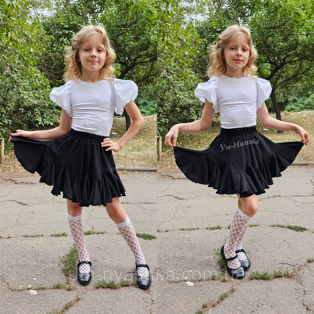 Шкільна блузка короткий рукав с фонариками на 128-140 Кривий Ріг - фото 10