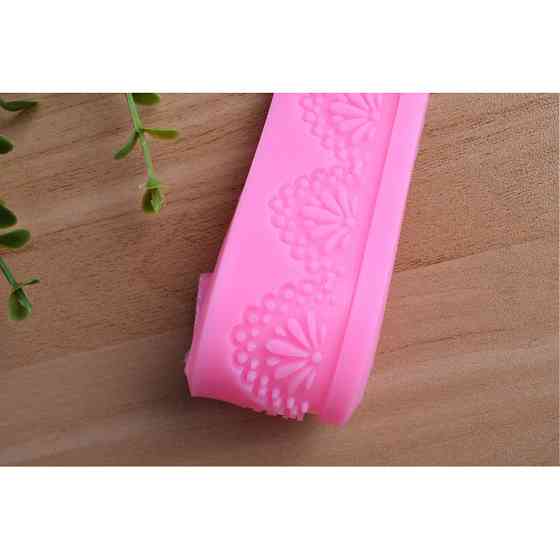 Молд силиконовый Кружево 154 на 35 мм розовый Киев