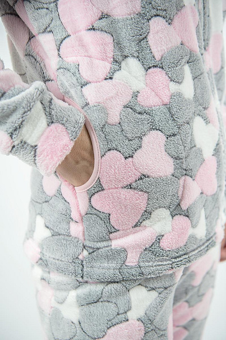 Домашний женский, теплый комплект (пижама)  