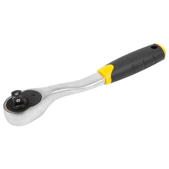 Ключ-тріскачка з вигнутою ручкою 1/2" 250 мм 72T CrV SIGMA (6050091) Київ