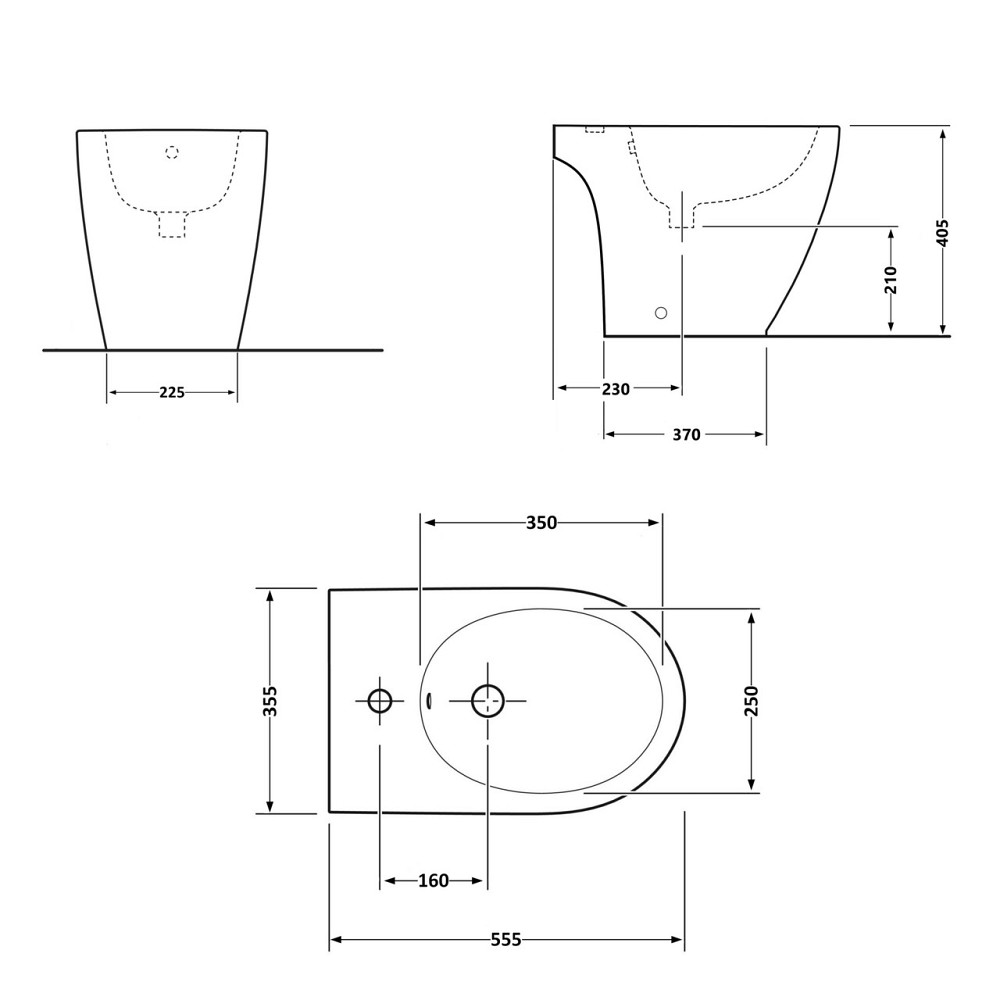 Біде підлогове Qtap Presto 540×340×400 White QTPRE29W43056 Київ - фото 2
