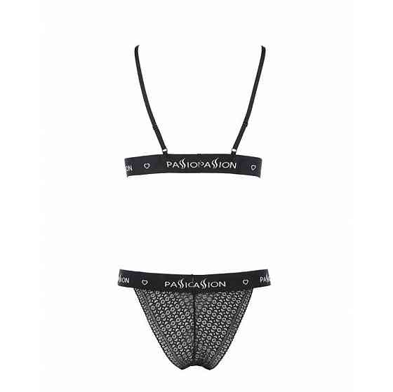Комплект білизни Passion Exclusive GLAMISS SET XXL/XXXL, black Sex Aura Київ