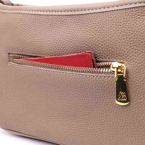 Жіноча сумка з двома ручками з натуральної шкіри Бежева (Vintage) Київ