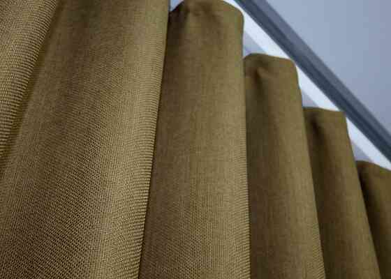 Комплект готовых штор VR-Textil Лен рогожка № 1447ш Бежевый 150х270 см 2 шт (33-0301) Киев