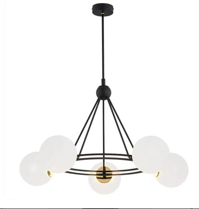 Підвісна люстра 9715-5 5x40W Чорний+Мідь Коломыя - изображение 1