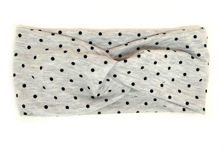 В'язання на голову трикотаж сіра в горох Київ - фото 1