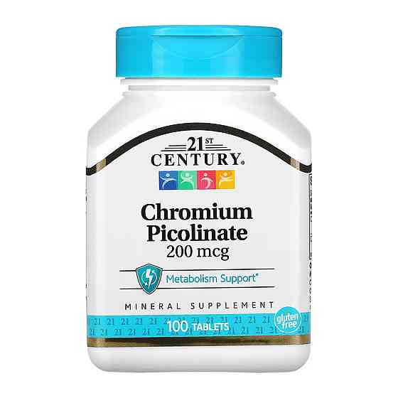 Хром піколінат 21st Century Chromium Picolinate 200 мкг 100 таб Київ