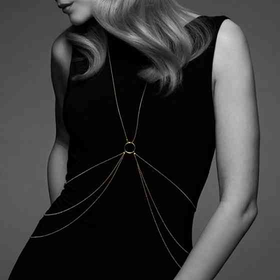 Цепочка для тела Bijoux Indiscrets Magnifique 8 Body Chain - Gold, украшение для тела Sex Aura Киев