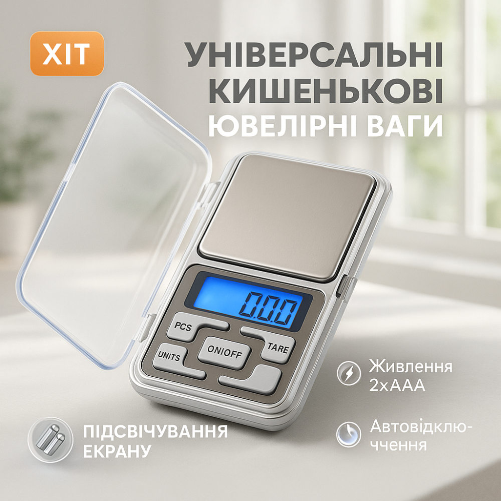 Весы ювелирные карманные Pocket Scale MH-500 0.1 - 500 г OH-39 Львов - изображение 7