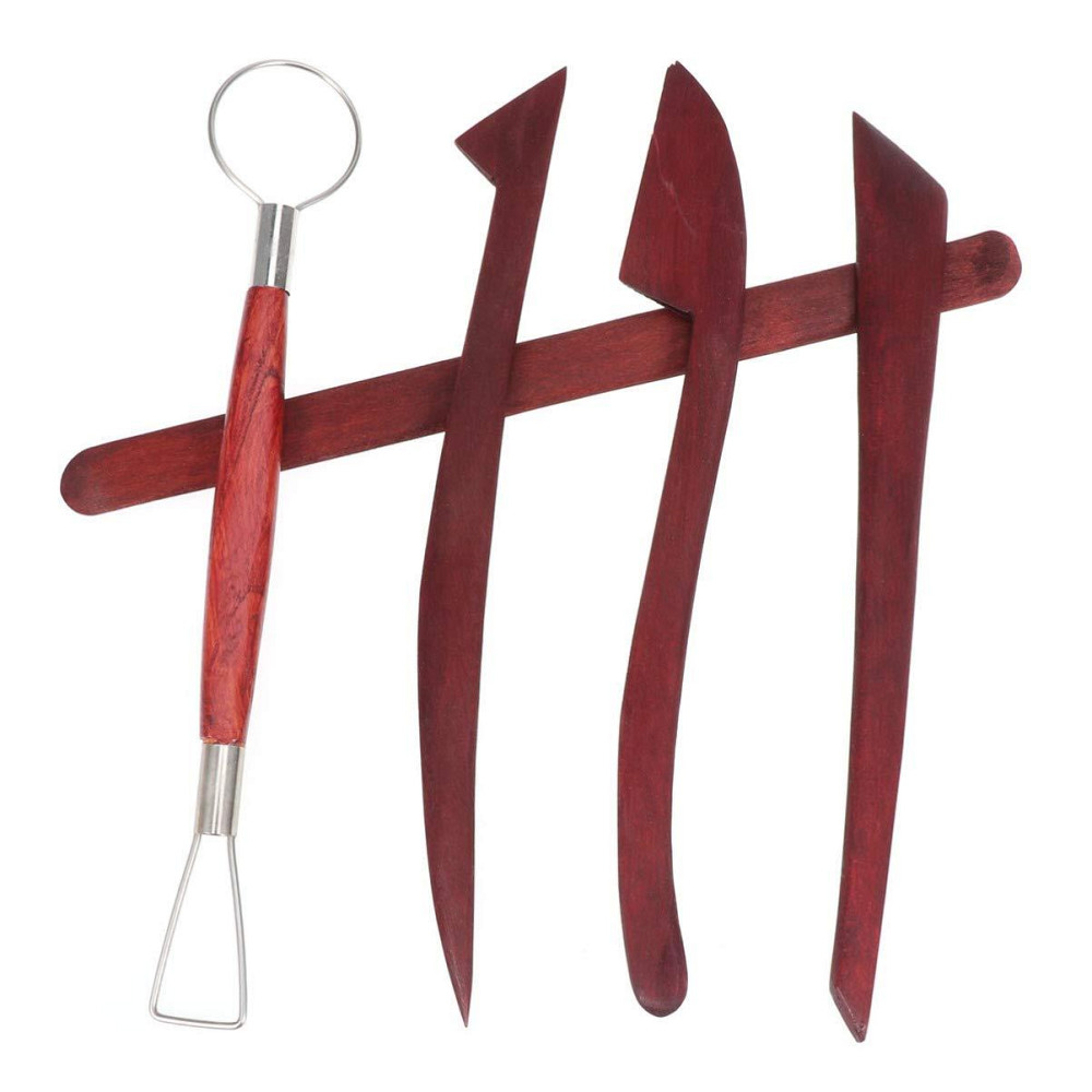 Інструменти для полімерної глини набір 5шт двосторонні дерев’яні стеки для ліплення Київ - фото 8