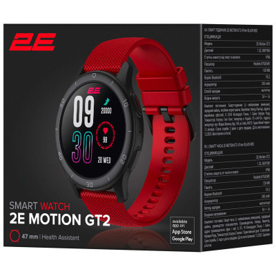 Смарт-часы 2E Motion GT2 47mm Black-Red (2E-CWW21BKRD) Винница - изображение 9