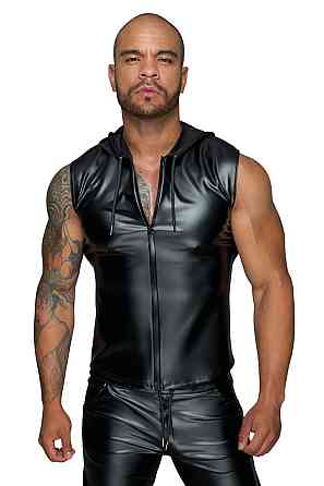 Чоловіча безрукавка з капюшоном Noir Handmade H062 Hooded Shirt, M, мокрий ефект Sex Aura Київ