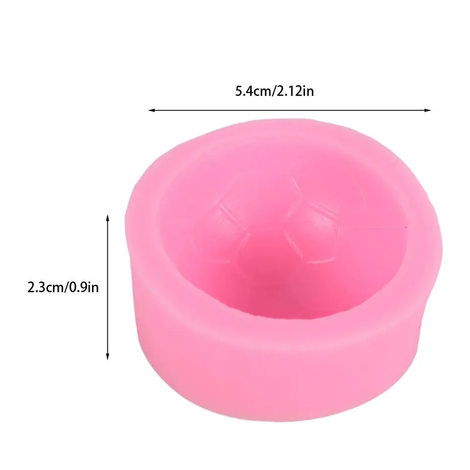 Молд кондитерский Футбольный мяч 54 на 23 мм розовый Киев - изображение 2