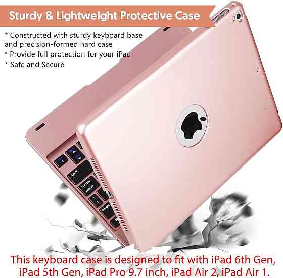 УЦЕНКА! Чехол-книга с блютуз клавиатурой для чехол-клавиатура Bluetooth для iPad 5-6-го поколения Air 1/2 iPad Pro 9.7 Днепр