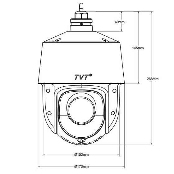 IP PTZ-відеокамера 4Mp TVT TD-8443IS2N(PE/25M/AR16) f=4.8-120mm 25x (77-00452) Киев