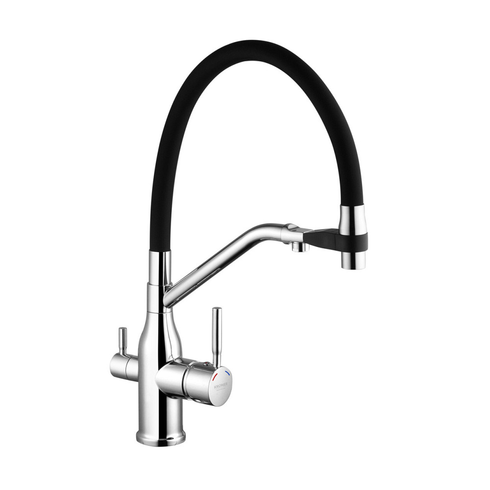 Смеситель для кухни Kroner KRP Kuche - C03816BLK Киев - изображение 1