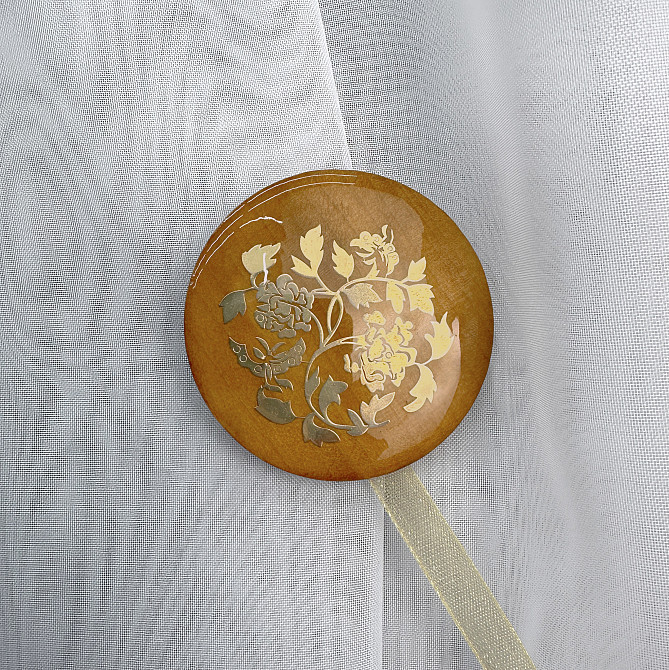 Магніти для штор і гардин Карпати набір 2 шт Коричневий з золотистим (81-262) Київ - фото 2