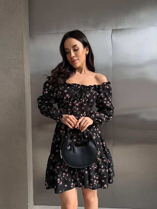 Женское вечернее романтичное платье с принтом цветочным Одесса - изображение 1