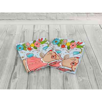 Рушник Руно вафельний набивний Великдень блакитний 45х60 см (205.15_Великдень блакитний_1) Вінниця