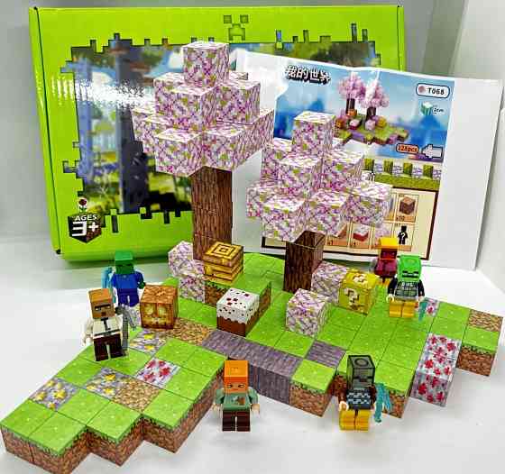 128шт+6шт Магнітний конструктор Minecraft майнкрафт на магнітах Київ