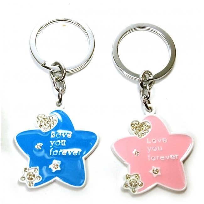 Брелок для закоханих синьо-рожеві Зірочки Київ - фото 1