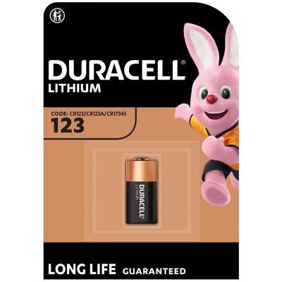 Батарейка Duracell 123 3V High Power літієва, CR123/CR123A/CR17345, 1 шт. в упаковці (5000394123106 / 5000784) Вінниця - фото 1
