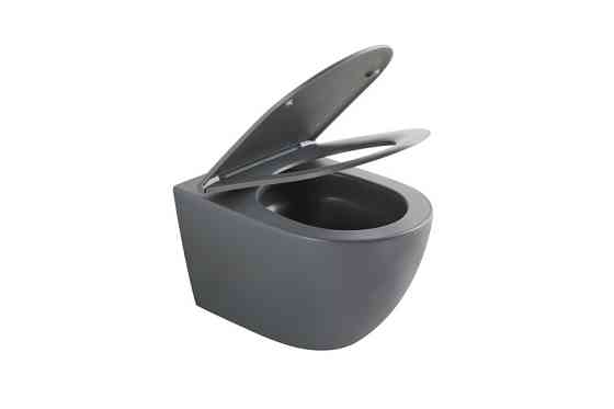 Унітаз підвісний Mixxus Premium ELLIPSE-0308-T3 GRAY 490x360x360mm система змиву TORNADO 3.0 (MP6654) Київ