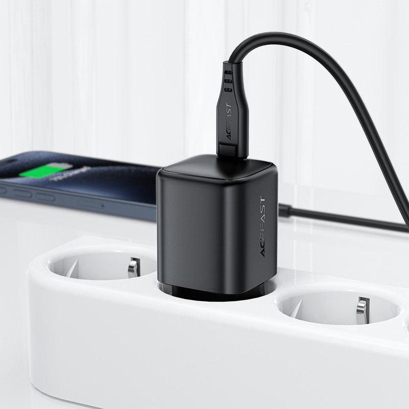 Мережевий зарядний пристрій ACEFAST A134 PD67W mini GaN USB-C fast charger Black Одеса - фото 10