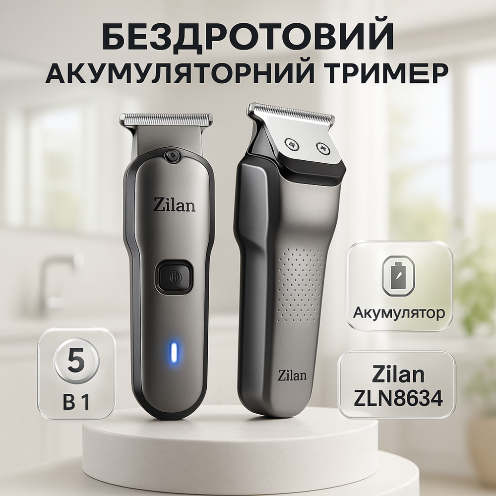 Чоловічий набір для стрижки волосся бездротовий, Набір для стрижки волосся на акумуляторі JX-55 Львів - фото 2