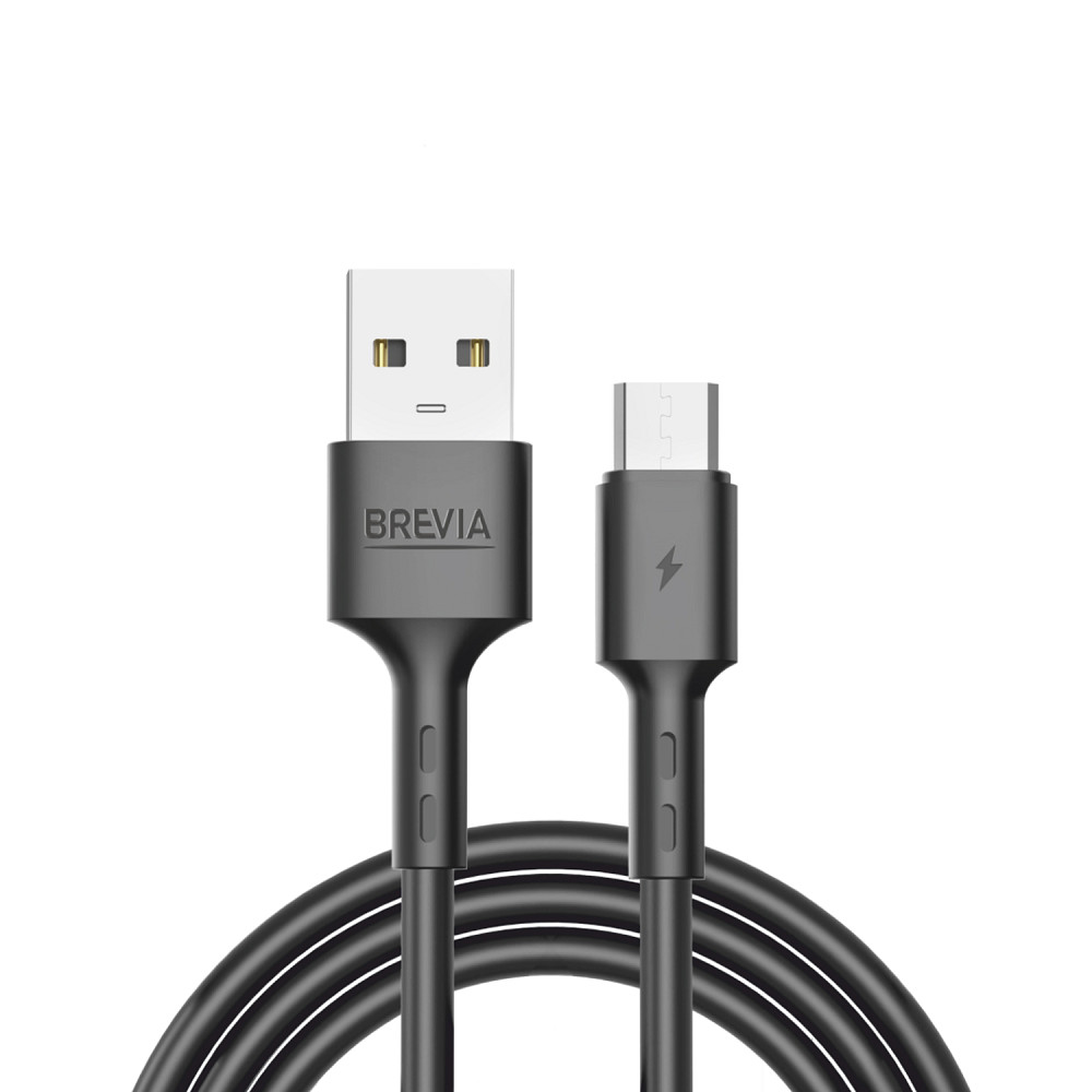 Кабель Brevia USB to Micro 2,4А 1м, чорний box (51100BUMC1) Львів - фото 1