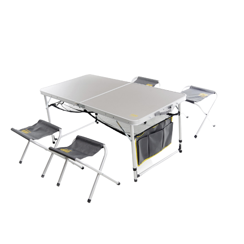 Набір меблів для пікніку Premium на 4 людини стіл-валіза з полицею + 4 стільця 120*60*70см СИЛА Житомир