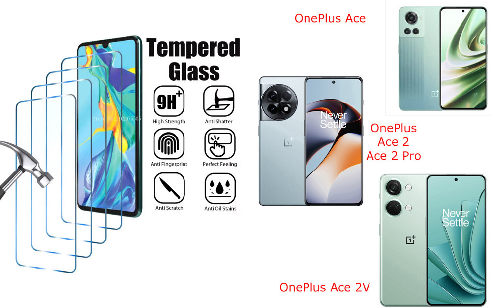 Захисне скло ArmorGlass для OnePlus Ace, Ace 2, Ace 2 Pro, Ace 2V – стійке до подряпин та ударів Київ - фото 1