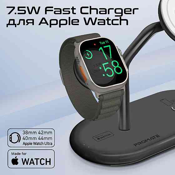 Бездротовий зарядний пристрій Promate Synergy-Pro MagSafe 57W Black ( Чорний ) Харьков