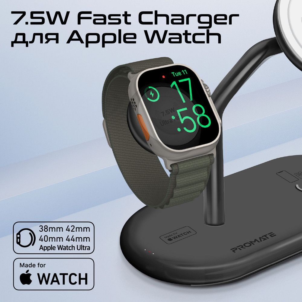 Бездротовий зарядний пристрій Promate Synergy-Pro MagSafe 57W Black ( Чорний ) Харьков - изображение 5