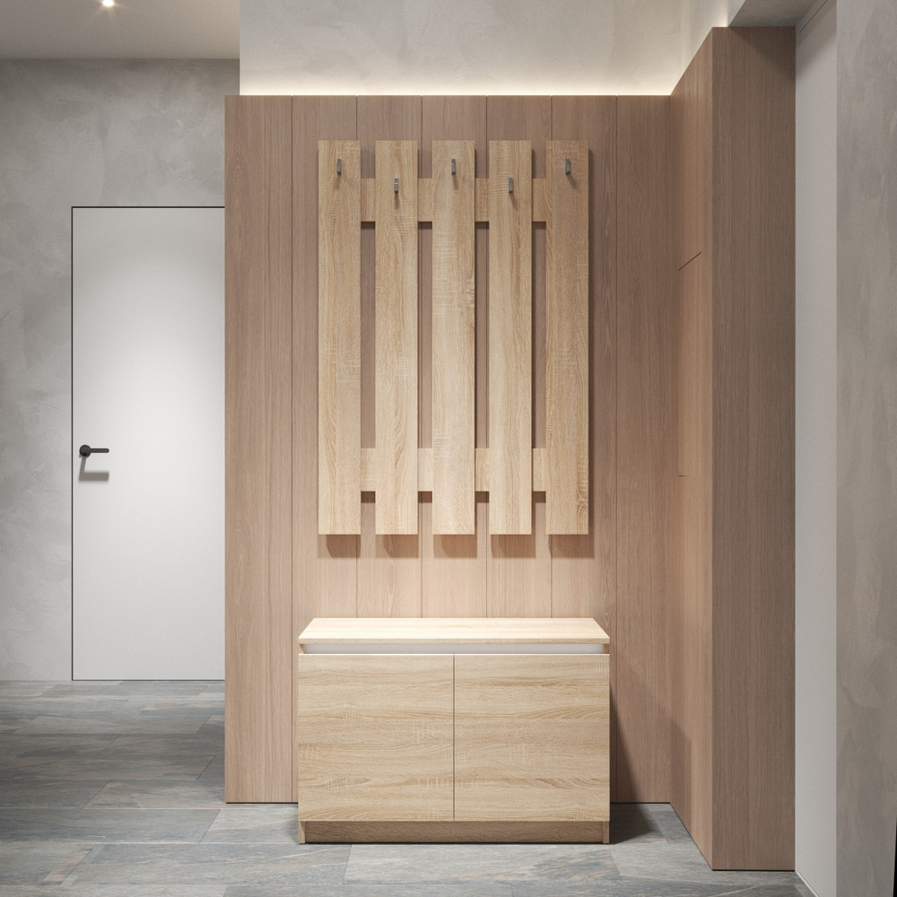 Передпокій VAYS, комплект у передпокій №3 Дуб Сонома-Білі планки Львів - фото 1