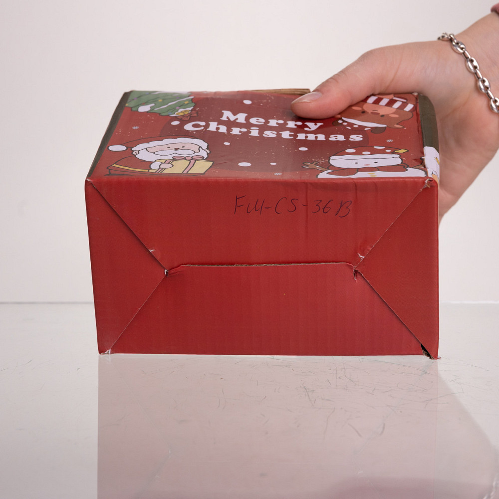 Чашка фарфоровая з кришкою "Ялинка" зелена 400 мл Київ - фото 5