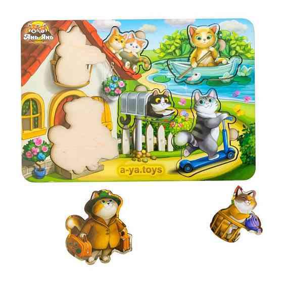 Деревянный пазл-вкладыш 