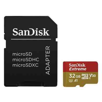 Карта памяти SanDisk 32GB microSDHC V30 A1 UHS-I U3 4K Extreme (SDSQXAF-032G-GN6MA) Винница