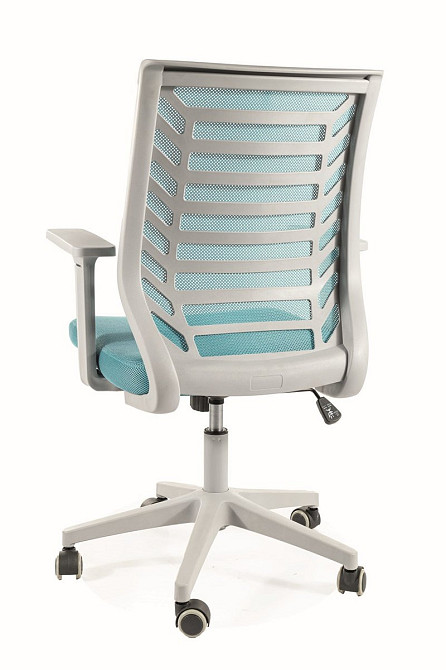 Крісло поворотне Q-320 блакитне Київ - фото 14