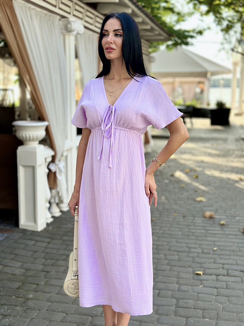 Длинное муслиновое платье 