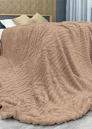 Плед 200х230 см (+-10см) "Косичка" колір карамельний (87-343) Київ