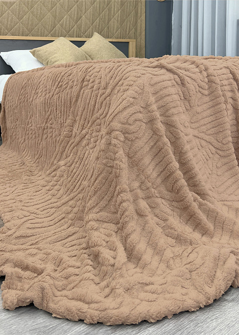 Плед 200х230 см (+-10см) "Косичка" колір карамельний (87-343) Київ - фото 6