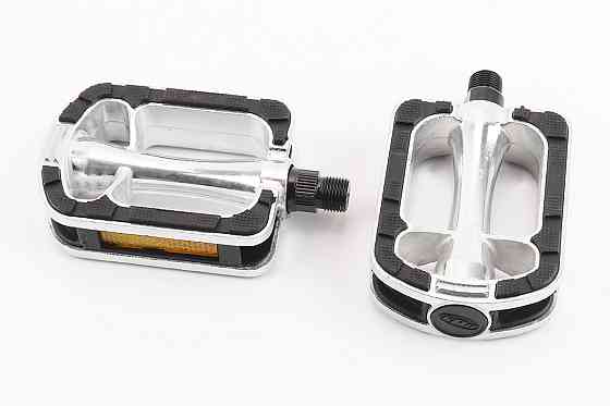 Педалі CITY 9/16" (112x72x25mm) алюмінієві, сріблясто-чорні NWL-369RL Київ