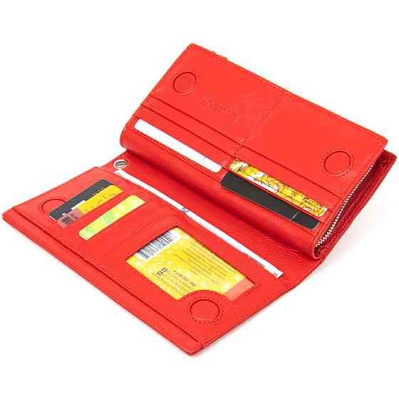 Універсальний жіночий гаманець-клатч ST Leather 19372 Червоний Київ